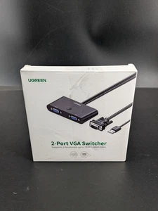 UGREEN 2 Port VGA Switch To Male 2.0 USB A 1920×1080/60Hz For PC TV Monitors - Picture 1 of 3