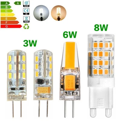 G4 3W 6W 12V Led Bulb G9 8W 220V SMD Lamp white Replace Halogen Light cob X5 X10 - Image 1 of 4