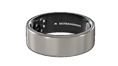 Ultrahuman UHRA-RT-11 Ring AIR Smart Ring, Raw Titanium, Size 11