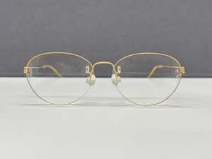 Lindberg Eyeglasses Frames Woman Round Gold Oval Rimless Spirit Titanium - Picture 1 of 13