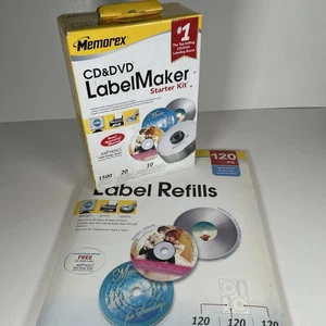Memorex CD & DVD Beschriftungsgerät Starter Kit + CD Label Minen (120er Pack) NEU - Bild 1 von 9
