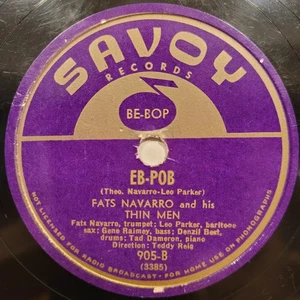 HEAR👂Fats Navarro Eb-Pob Teddy Reig O-Go-Mo Savoy 905 Jazz Bebop 78 RPM +Sleeve - Picture 1 of 6
