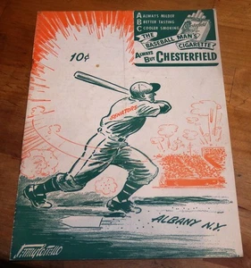 1947 Albany Senators williamsport Eastern League Program and Score card - Picture 1 of 3