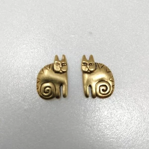 Lockenschwanz Fat Cat Ohrringe goldfarben Ohrstecker Markenlos - Bild 1 von 4