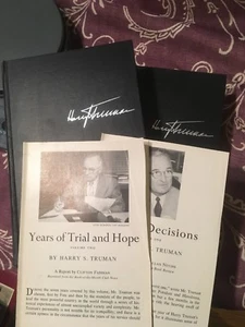 2 volumes MEMOIRS by HARRY S TRUMAN  Special Edition leaflets 1955 and 1956 - Foto 1 di 6