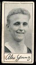 Trade Card, Barratt, FAMOUS FOOTBALLERS, A5, 1957, Hearts, A Young, #52