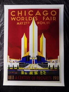 1933 Chicago Worlds Fair : A Century of Progress : Quality Art Print NOT poster - Picture 1 of 1