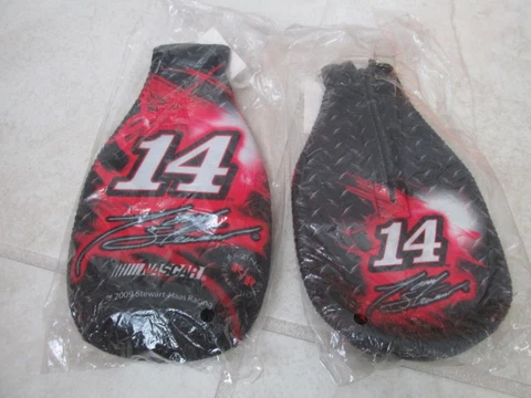 NEW 2 Tony Stewart #14 NASCAR Black and Red Beer Bottle Coozie Koozie Cover