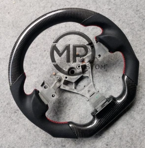 Custom Real Black Carbon Fiber Steering Wheel Fit For Nissan 350Z FX35 2003-2009 - Picture 1 of 5