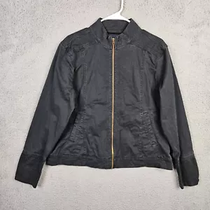 AVENTURA Organic cotton light black Full Zip Jacket Size L - Picture 1 of 8