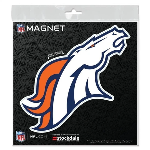 DENVER BRONCOS 6"X6" DIE-CUT MAGNET FOR INDOOR OR OUTDOOR USE HIGH QUALITY Cover