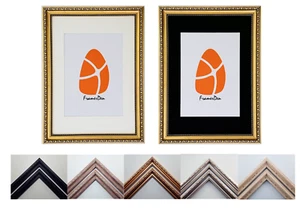 8 ORNATE Colours A2 A3 A4 A5 Picture Frame Photo Poster Frames Black White Mount - Picture 1 of 59
