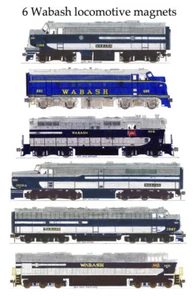Set 6 magneti Wabash Locomotives di Andy Fletcher - Foto 1 di 1