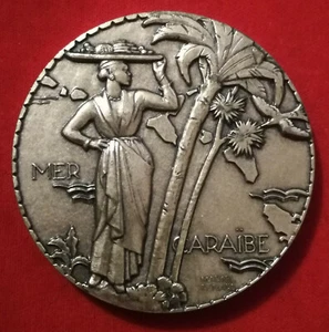 MEDAILLE BRONZE ♦ Compagnie générale Transatlantique ♦ Paquebot COLOMBIE - Imagen 1 de 2