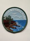 Acadia National Park Embroidered Patch 3in Round Iron-On Mountain Ocean Design