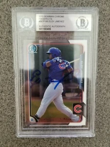 Eloy Jiménez Firmado Autografiado 2015 Bowman Chrome Prospects BCP186 BAS Losa  - Imagen 1 de 1