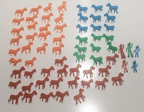 Vintage Large Lot of Gumby and Pokey Happy Trails Game Replacements 1968 - Small Cover