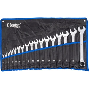 SERIE KIT SET CHIAVI COMBINATE STELLA E FISSA INGLESI 17pz 6-24mm CONDOR - Foto 1 di 1