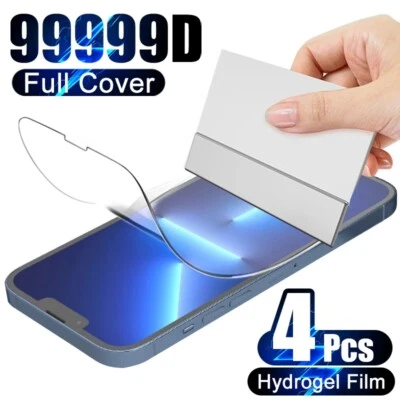 For iPhone 17 16 15 14 13 12 11 Pro Max XS FULL Screen Protector Hydrogel Film - Image 1 of 4