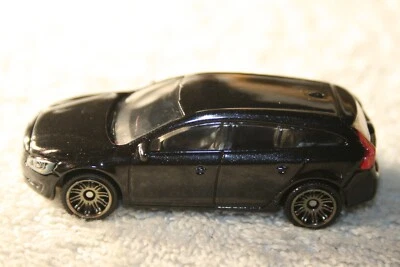 MATCHBOX 💥 2015 BLACK METALLIC VOLVO V60 WAGON GUNMETAL CHROME WIRE WHEEL RIMS - Image 1 of 4