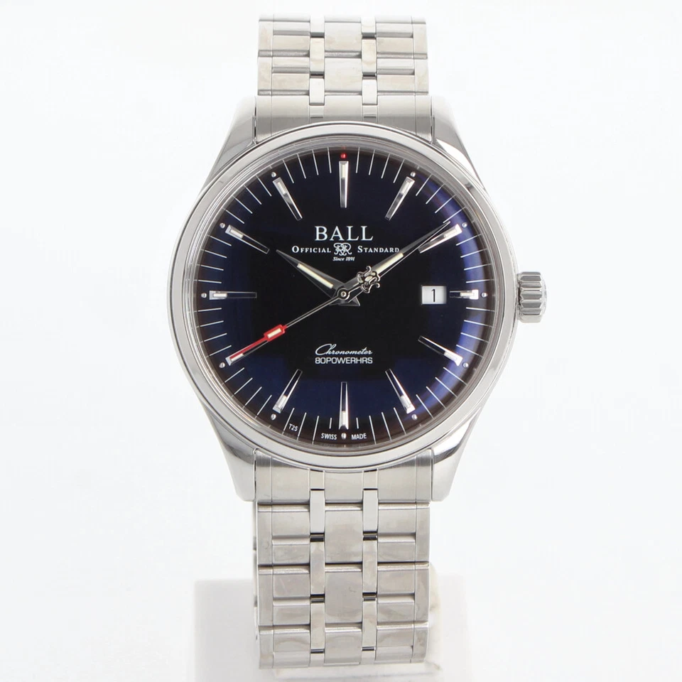 BALL Watch Trainmaster Manufacture 80 NM3280D-S1CJ-BK Automatic Men's Wristwatch
