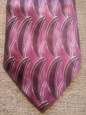 IRVINE PARK Geometric 100% Silk Tie NEW Purple - Image 1 of 4
