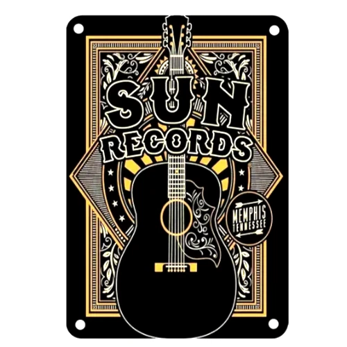 Elvis Presley 标志 11.5 X 8 Sun Studio 吉他全天候铝制新品 — 第 1/1 张图片