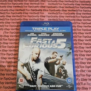 Fast & Furious 5 Blu-Ray (2013) Dwayne Johnson, Lin (DIR) cert 12 - Picture 1 of 1