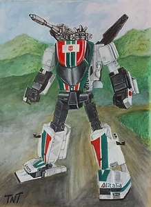 Transformers Wheeljack Autobot Alitalia Original Fan Kunstwerk Aquarell  - Bild 1 von 2