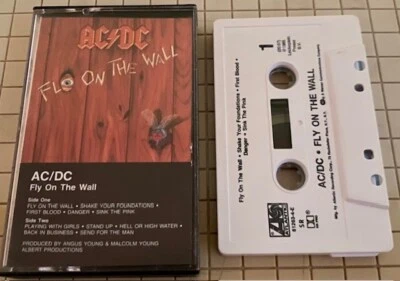 AC/DC - FLY ON THE WALL CASSETTE 1985 OOP RARE HTF US SELLER - Image 1 of 2
