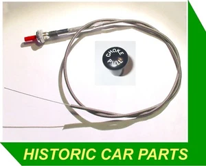 CHOKE CABLE & detachable Knob with Choke Pull for Triumph TR2 1991 cc 1953-55 - Picture 1 of 1