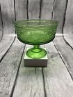 Vintage EO Brody M6000 Green Pedestal Compote Candy Dish, Fruit Bowl 6.5" x 5.5"