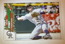 2020 Topps Holiday Trevor story sp snow variation #HW133 Rockies