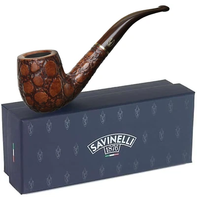 Pipa de tabaco Savinelli Alligator marrón 606 KS única de billar hecha a mano Briar NUEVA Foto 1 de 4