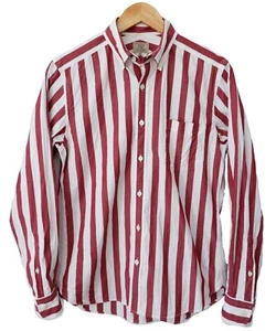 Camicia UNITED ARROWS Green Label Relaxing slim fit M gessato rosso bianco BD - Foto 1 di 11