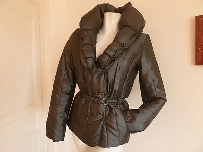  DOUDOUNE CEINTUREE " SINEQUANONE " GRIS ACIER IRISE TAILLE S ETAT NEUF - Photo 1/4