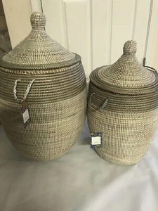 Natural African Baskets / African Wicker Laundry Baskets - Picture 1 of 4