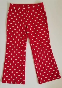 Girl's Gymboree Poppy Love Red White Polka Dots Flare Wide Leg Pants, Size 6 - Picture 1 of 5