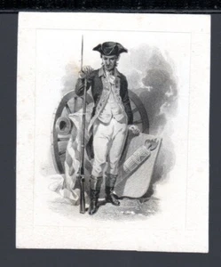 ABNC 'At the Ready' Vignette Proof on India on Card Intaglio 1800s - Picture 1 of 2