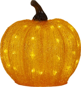 STAR Harvy Kürbis LED Licht Leucht Herbst Halloween Deko mit Timer Batterie 25cm - Bild 1 von 4