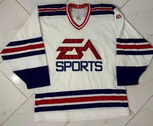Vintage 90s EA Sports CCM Hockey Jersey Size Large Video Game Promo Employee - Picture 1 of 9