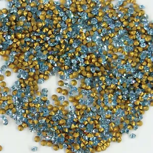1012 PP17 AQ: 100 Swarovski Strasssteine konischer Boden 1012 PP17 2,35mm AQUAMARIN - Bild 1 von 4