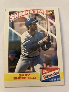1989 Topps Bazooka #19 of 22 GARY SHEFFIELD ROOKIE RC Milwaukee Brewers RARE - Picture 1 of 2