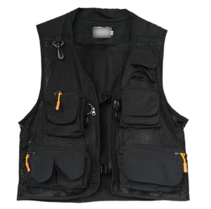 New Summer Men's Fishing Photography Vest Pocket Tops Sleeveness Coats Mesh gift - Picture 1 of 16