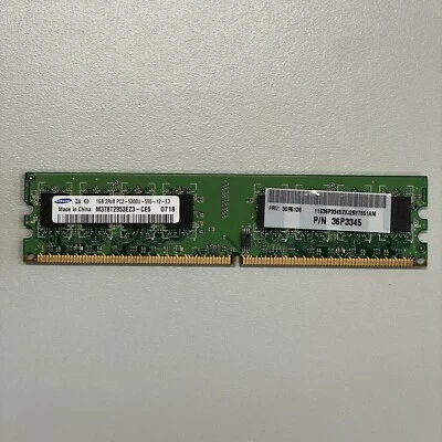 Samsung 1GB DDR2 RAM PC2-5300 667MHz non-ECC Unbuffered DIMM M378T2953EZ3-CE6 - Image 1 of 4