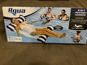 Aqua 4-in-1 Monterey Hammock Pool Float & Water Hammocks - BRAND NEW IN BOX. - Picture 1 of 3