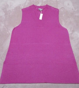 NEW WITH TAGS SUZANNE GRAE SIZE L / 14 PINK KNIT VEST - Picture 1 of 6