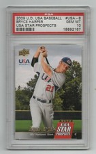 2009 UD USA Baseball Star Prospects * RC * Bryce Harper * #USA-8 * PSA 10