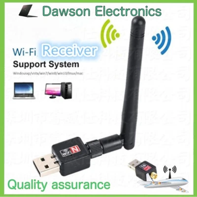 150 Mbps Wireless USB WiFi Network Adapter LAN Card w/Antenna 802.11N For PC AA - Image 1 of 4