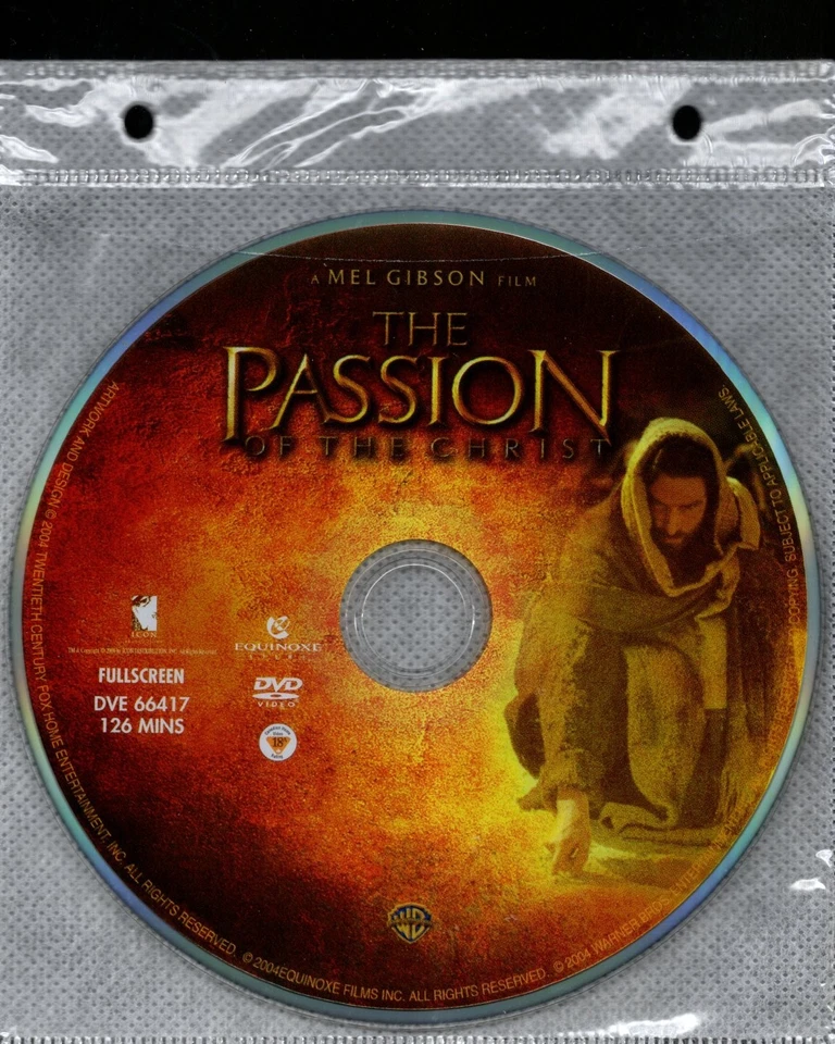 The Passion of the Christ (2004) DVD *DISC ONLY* = REGION 1 - Jim Caviezel - Image 1 of 1